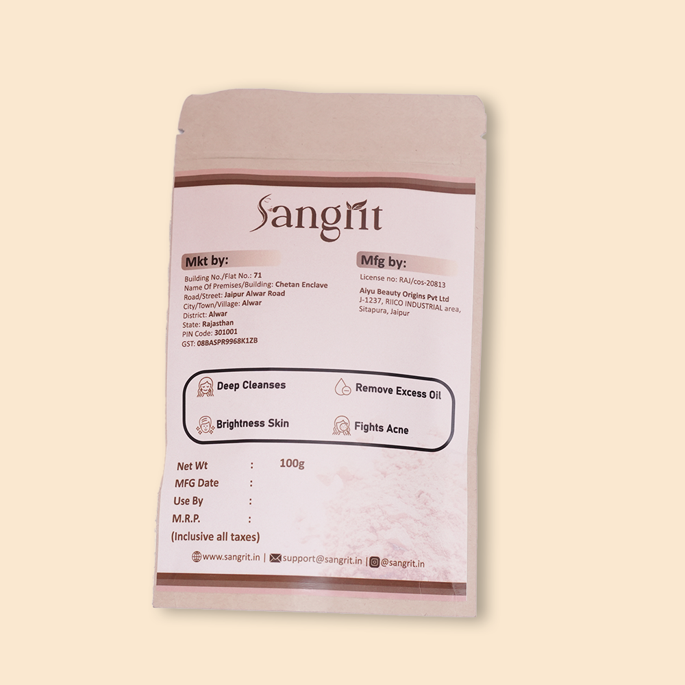 Raw Multani Mitti – 100% Natural Fuller's Earth - 100gm